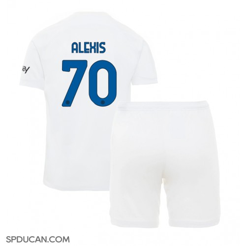 Dječji Nogometni Dres Inter Milan Alexis Sanchez #70 Gostujuci 2023-24 Kratak Rukav (+ Kratke hlače)